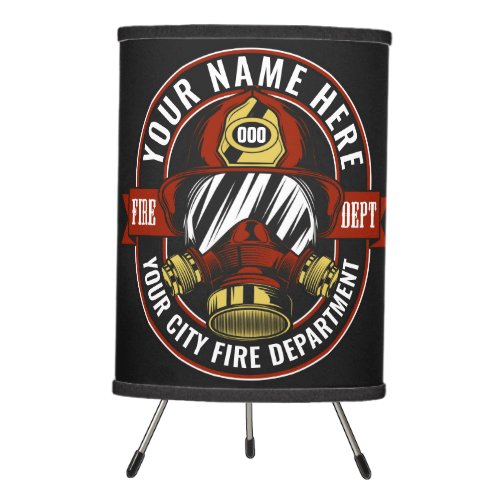 Customize NAME Firefighter Helmet Mask Fire Rescue Tripod Lamp