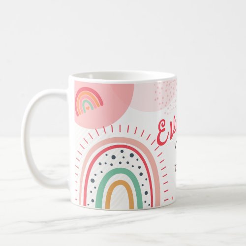 Customize Name Gratitude Rainbow Color Coffee Mug