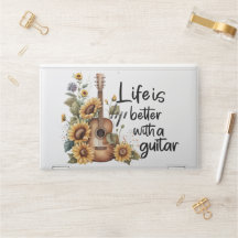 Customize Name Guitar With Sunflower