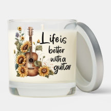 Customize Name Guitar With Sunflower