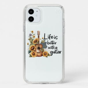 Customize Name Guitar With Sunflower Speck iPhone 11 Case