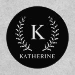 Customize Name & Initial Black and White Monogram Patch<br><div class="desc">Introducing our Customize Name & Initial Black White Gold Monogram collection – a bespoke fusion of sophistication and personalization. Tailored for those who appreciate unique details, this collection allows you to add your name and initials to a timeless black and white palette, elegantly accented with gold monogramming. Whether you're looking...</div>