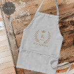 Customize Name & Initial Black White Gold Monogram Adult Apron<br><div class="desc">Introducing our Customize Name & Initial Black White Gold Monogram collection – a bespoke fusion of sophistication and personalization. Tailored for those who appreciate unique details, this collection allows you to add your name and initials to a timeless black and white palette, elegantly accented with gold monogramming. Whether you're looking...</div>