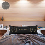 Customize Name & Initial Black White Gold Monogram Body Pillow<br><div class="desc">Introducing our Customize Name & Initial Black White Gold Monogram collection – a bespoke fusion of sophistication and personalization. Tailored for those who appreciate unique details, this collection allows you to add your name and initials to a timeless black and white palette, elegantly accented with gold monogramming. Whether you're looking...</div>
