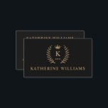 Customize Name & Initial Black White Gold Monogram Business Card<br><div class="desc">Introducing our Customize Name & Initial Black White Gold Monogram collection – a bespoke fusion of sophistication and personalization. Tailored for those who appreciate unique details, this collection allows you to add your name and initials to a timeless black and white palette, elegantly accented with gold monogramming. Whether you're looking...</div>