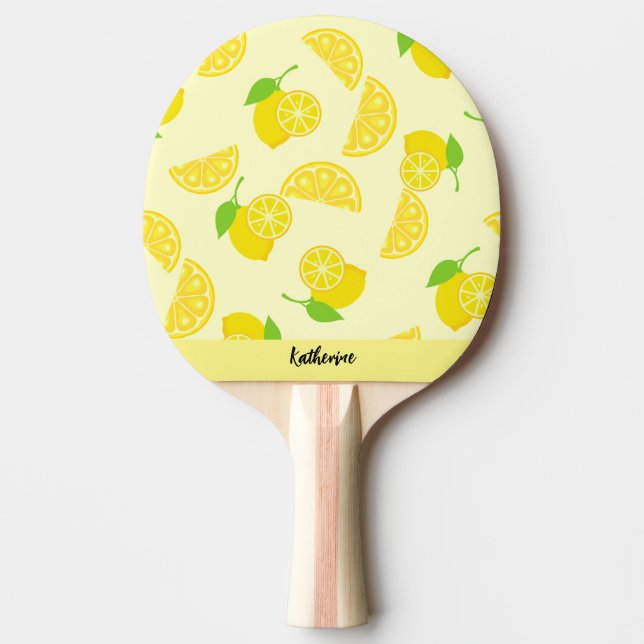 customize name lemon seamless  ping pong paddle (Front)