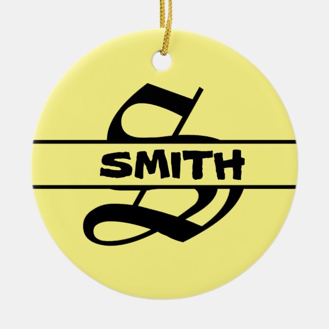 Customize Name Letter ornament  (Front)