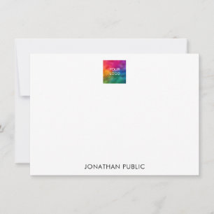 Customize Name Logo Here Modern Minimalistic Note Card