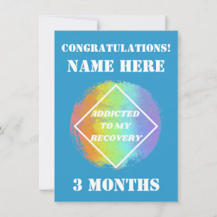 Customize Name/Milestone Addicted To My Recovery Holiday Card
