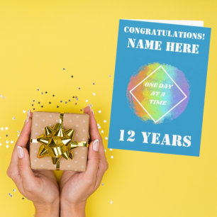 Customize Name/Milestone One Day At A Time - NA Card