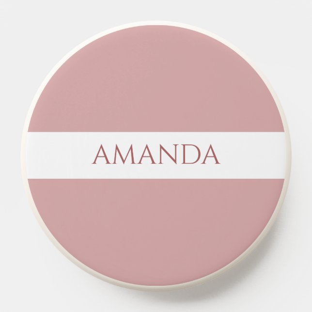 Customize Name Minimal Dusky Pink PopSocket (Popsocket)