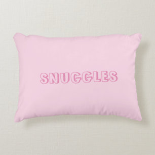 Customize name "Snuggles" Light pink Accent Pillow