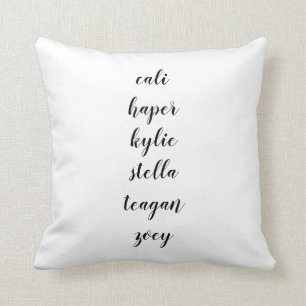 Customize Name Template Stylish Chic Cute Throw Pillow