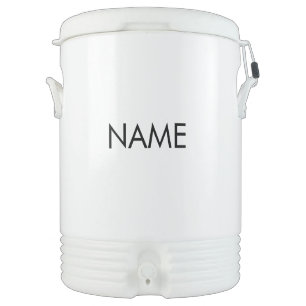 Customize name text black white Igloo Beverage Cooler
