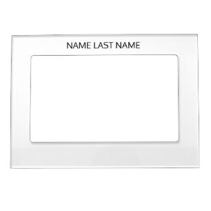 Customize name, text minimalist magnetic frame