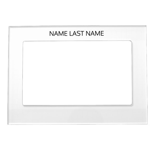 Customize name, text minimalist magnetic frame (Front)