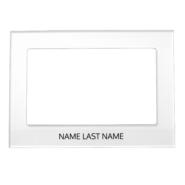 Customize name, text minimalist magnetic frame (Front)