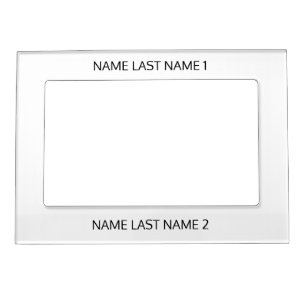 Customize name, text minimalist magnetic frame
