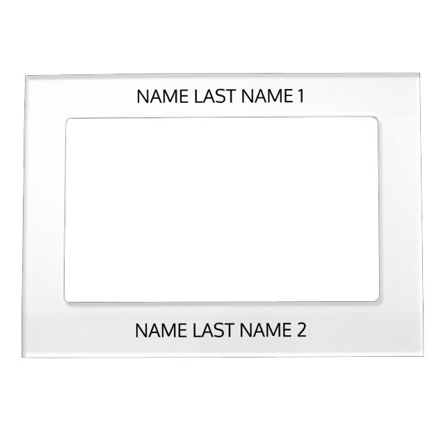 Customize name, text minimalist magnetic frame (Front)
