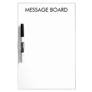Customize name, text minimalist message dry erase  board