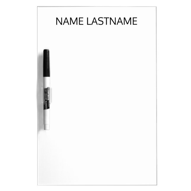 Customize name, text minimalist message dry erase board (Front)