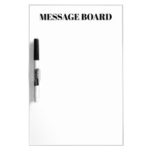 Customize name, text minimalist message dry erase  board