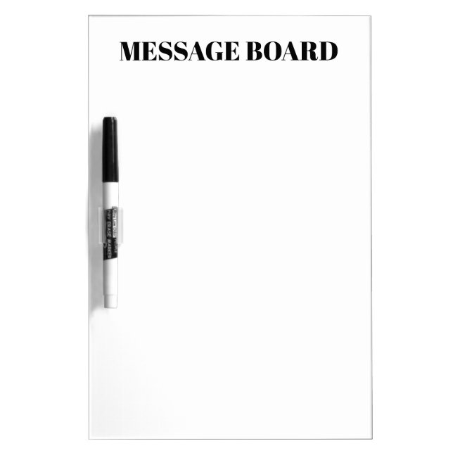 Customize name, text minimalist message dry erase  board (Front)