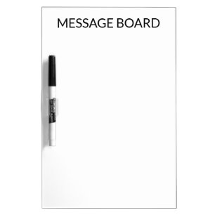 Customize name, text minimalist message dry erase  board