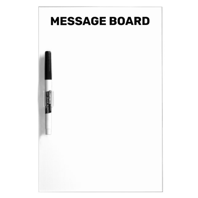 Customize name, text minimalist message dry erase  board (Front)