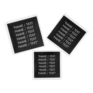 Customize Name text quote elegant black white Acrylic Tray