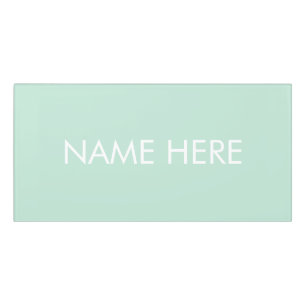 customize name text seafoam mint green white door sign