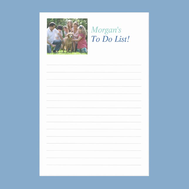 Customize Name Title & Photo, Ruled Lines Post-it Notes (Creator Uploaded)