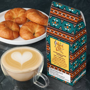 Customize Native American Gift Shop Brand Promo Roasted Coffee