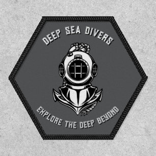 Customize Nautical Diving Helmet Anchor Sports Patch