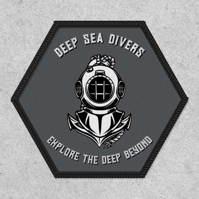 Customize Nautical Diving Helmet Anchor Sports Patch (Front)