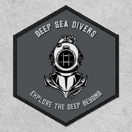 Customize Nautical Diving Helmet Anchor Sports Patch