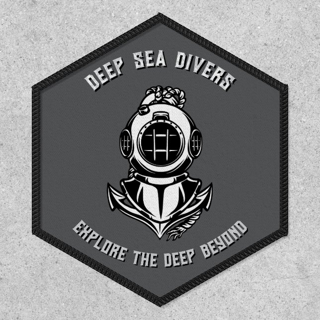 Customize Nautical Diving Helmet Anchor Sports Patch (Front)