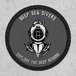 Customize Nautical Diving Helmet Anchor Sports Patch