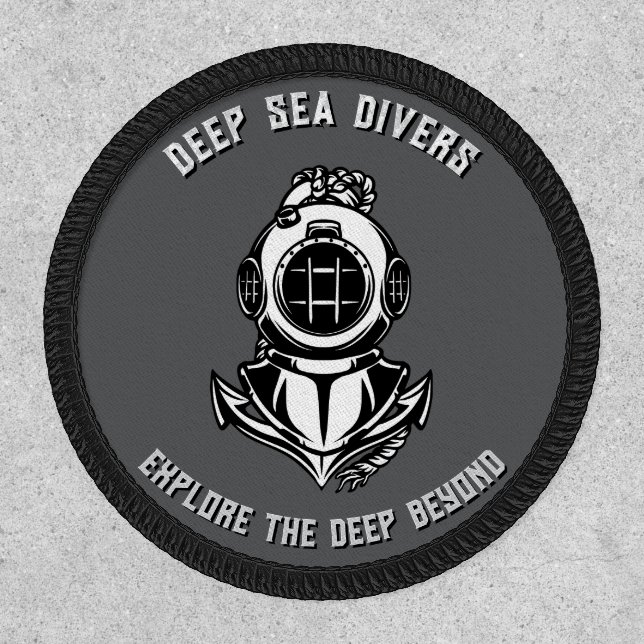 Customize Nautical Diving Helmet Anchor Sports Patch (Front)