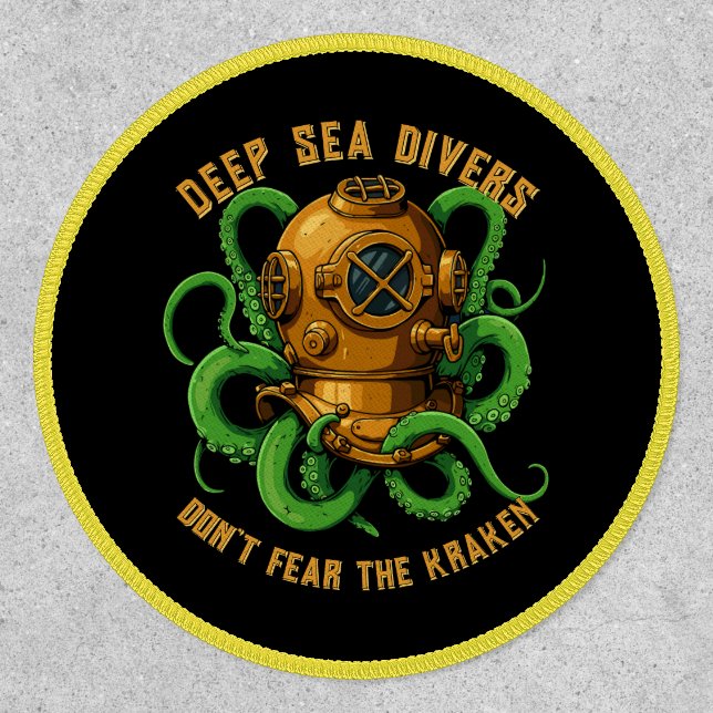 Customize Nautical Diving Helmet Octopus Attack Patch (Front)