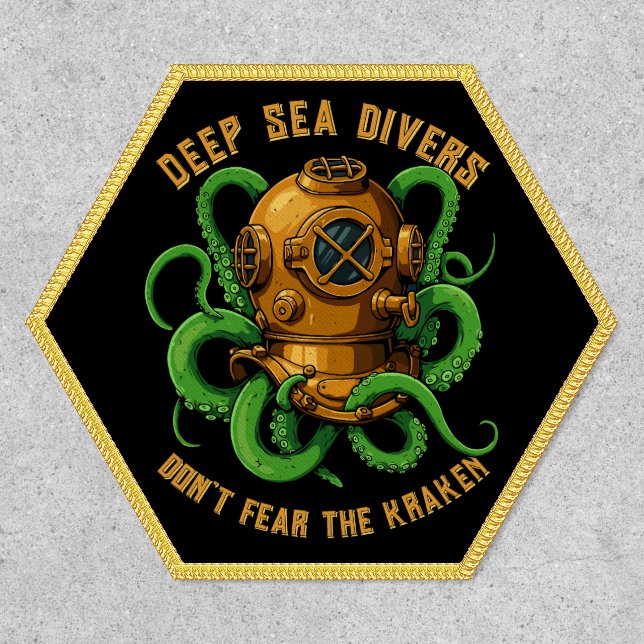 Customize Nautical Diving Helmet Octopus Attack Patch (Front)