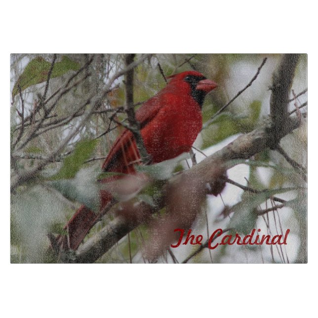 Customize Nice Cardinal photo Cutting Board (Front)
