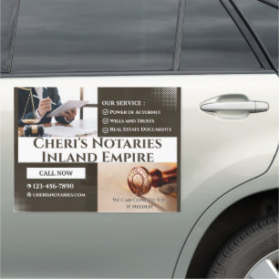 Customize Notary Public High Visibility Car Magnet