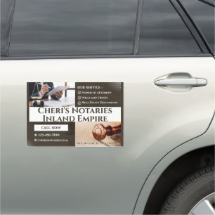 Customize Notary Public High Visibility Car Magnet