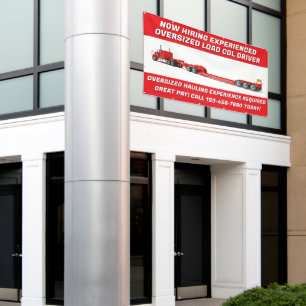Customize Now Hiring Oversized Load CDL Driver Banner
