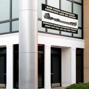 Customize Now Hiring Oversized Load CDL Driver Banner