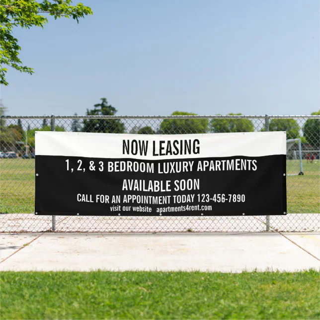 Customize Now Leasing Apartments For Rent Large Banner | Zazzle