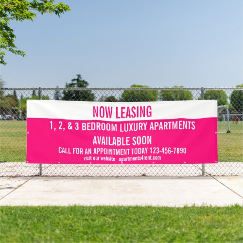 Customize Now Leasing Apartments For Rent Large Banner