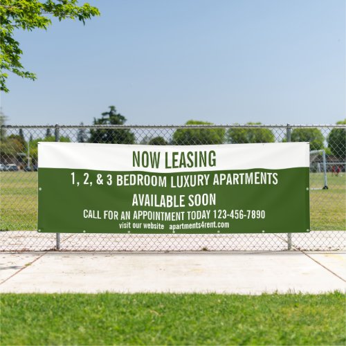 Customize Now Leasing Apartments For Rent Large  Banner