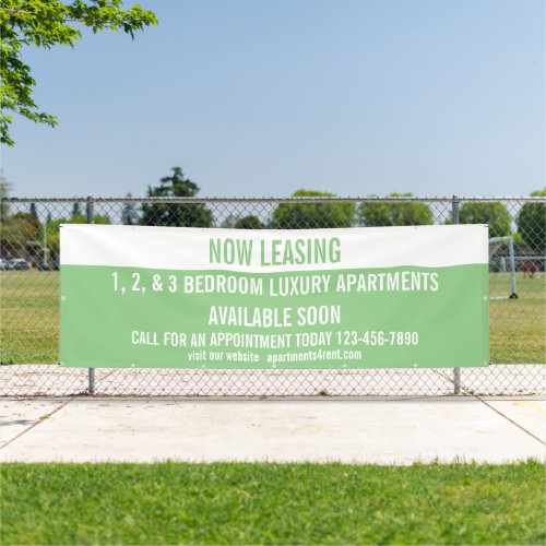 Customize Now Leasing Apartments For Rent Large Banner